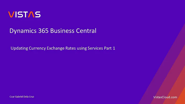 Dynamics 365 Business Central - Updating Currency Exchange Rates using Services - Part 1