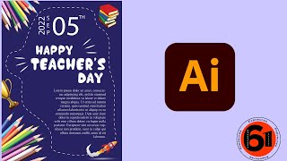 Teacher's Day Poster Design | Adobe Illustrator | screenshot 5