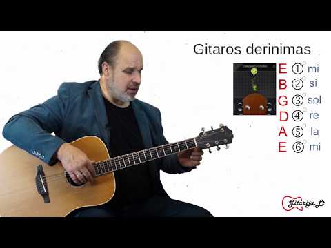 Video: Kaip Sureguliuoti Gitarą Be Derintuvo