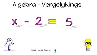 Wiskunde Graad 7 Algebraiese Vergelykings