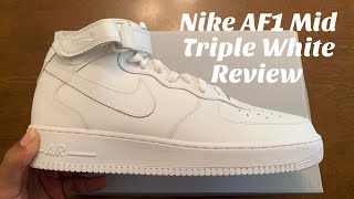 Nike Air Force 1 Mid Sneakers in Triple White