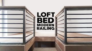 EASY DIY Metal + Wood Railing for LOFT STYLE BED