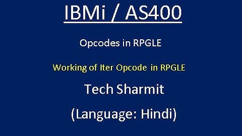 IBMi (AS400) - Iter opcode in #RPGLE #IBMi #AS400