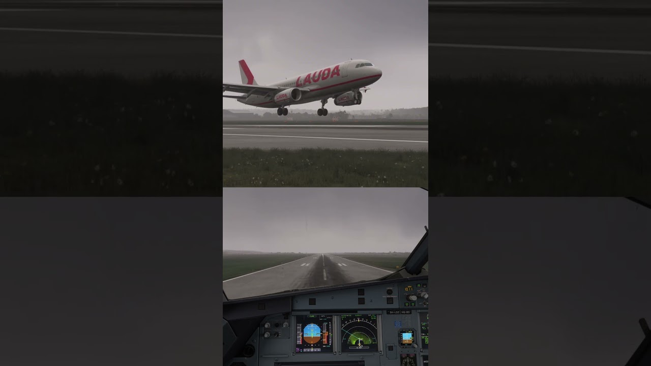 A Ryanair A320? Rainy landing into Zagreb! #planelove #plane #landing #msfs #fyp #msfs2024 #ryanair