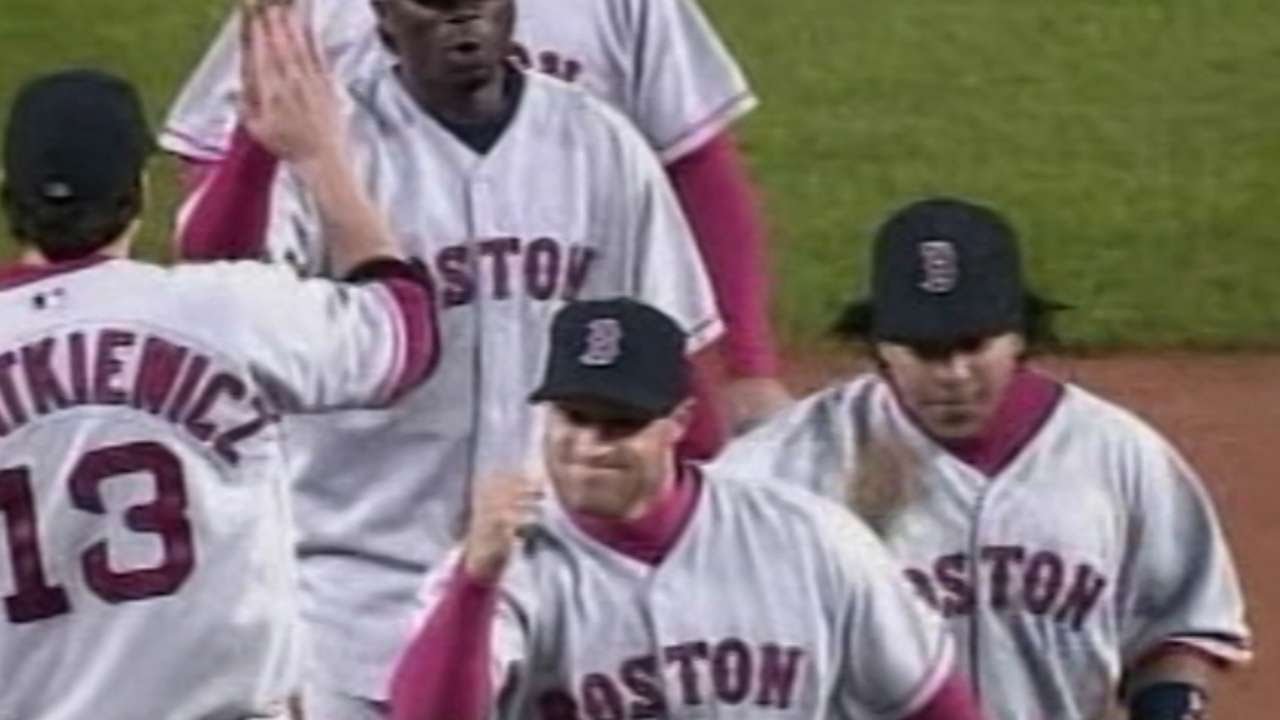 2004 ALCS Gm6 Foulke fans Clark for final out YouTube