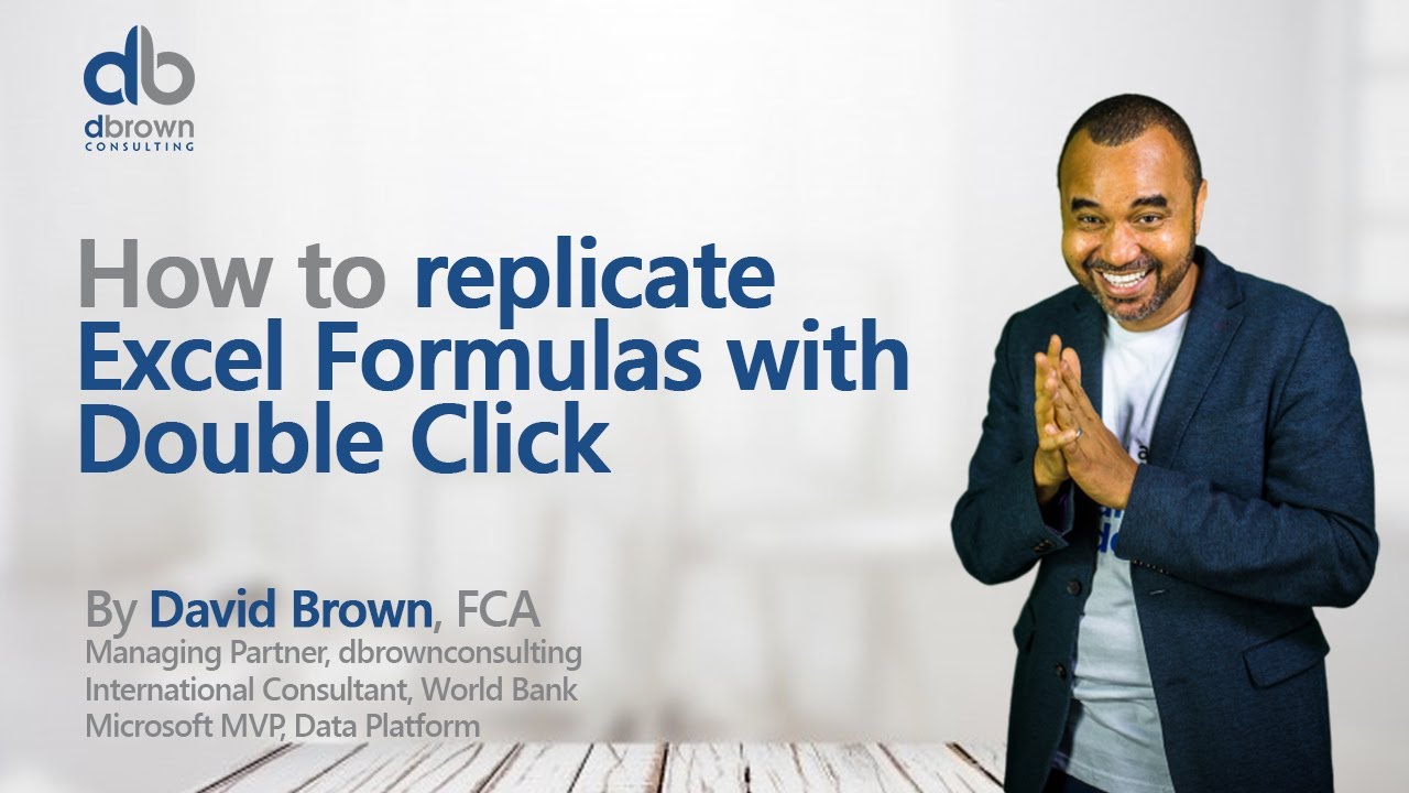 How to Replicate Excel Formulas with Double Click instead of dragging down with Mouse - YouTube
