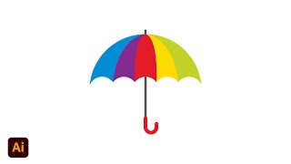 Umbrella Design In Adobe Illustrator cc 2022 | Tutorial