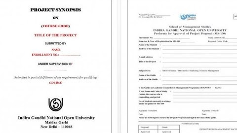 Mcop 01 project synopsis kese banaye? #synopsis #ignou #project