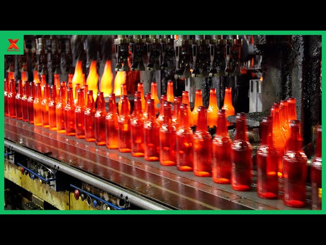 The Hypnotic Process of Producing Millions Glass Bottles Per Day & Other Crystal Glass Products class=