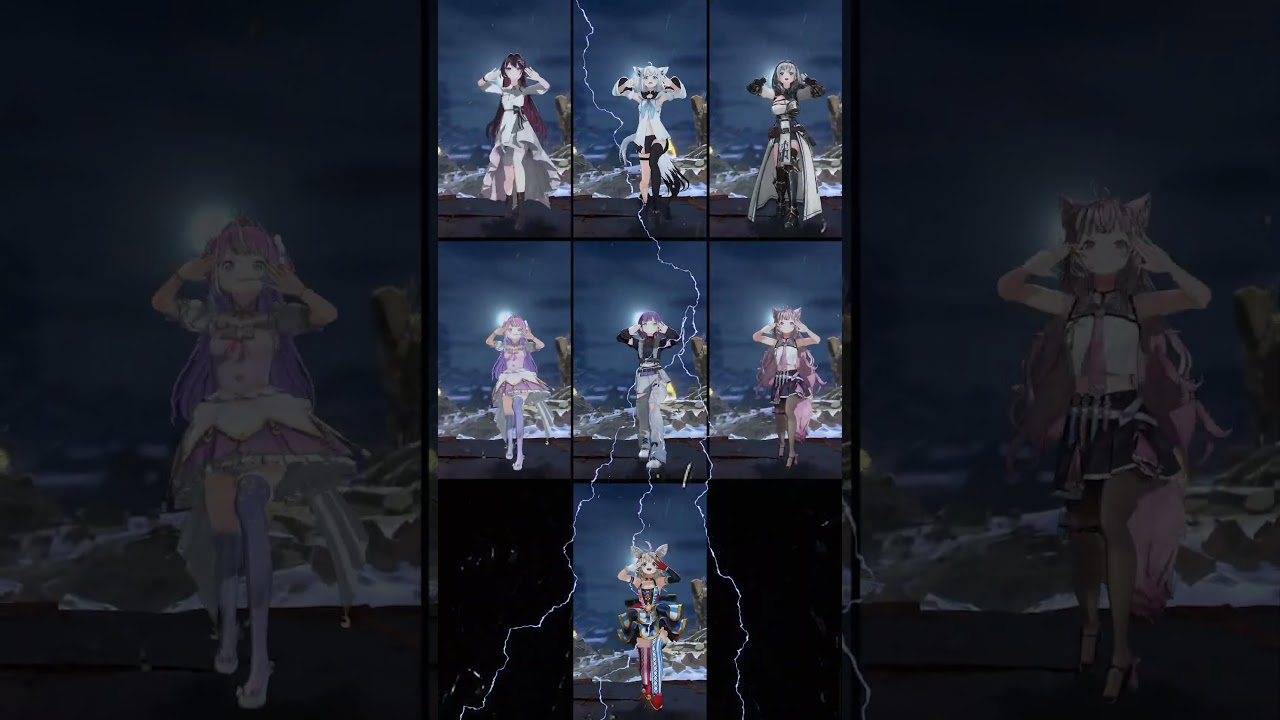 みんなかっこいい  ホロライブ7人で Distortion / Moona #AZKi #白上フブキ #常闇トワ #姫森ルーナ