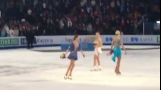 Evgenia Medvedeva dancing after Worlds 2016 victory