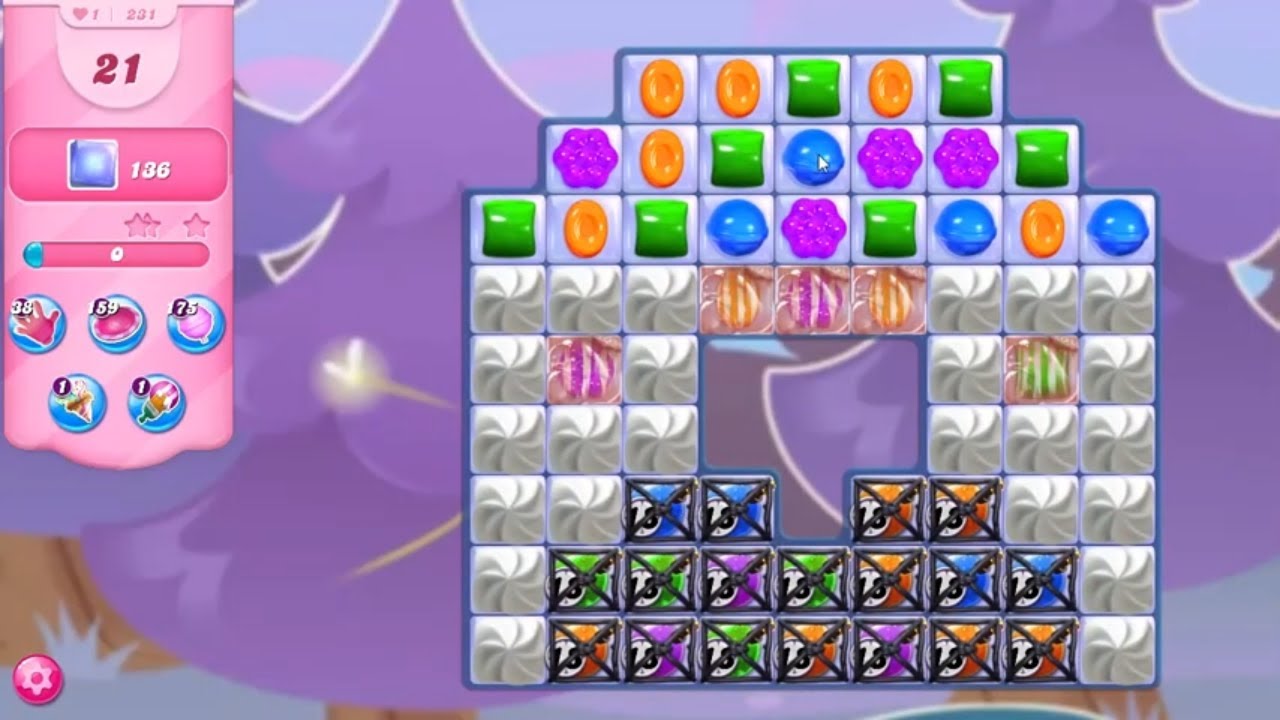 Candy Crush Saga LEVEL 231 NO BOOSTERS - YouTube