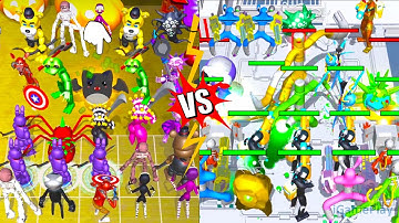 Beat Door 100 Challenge Vs Color Friend vs 100 Doors ⭐ Merge Simulator Battles