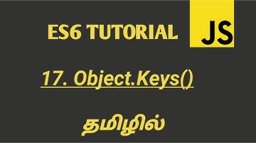 JavaScript ES6 Object.Keys() in Tamil