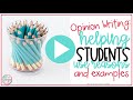 Opinion Writing: Reasons and Examples