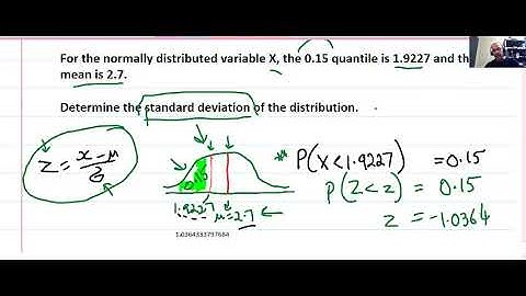 Quantiles and Percentiles in Normal Distributions - A Nice, Fast Video