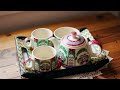 Handcrafted Ceramic Tea Set with Tray I The Cove Tales