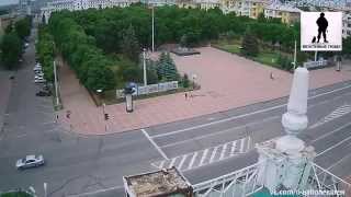 Удар по луганской областной администрации касетными бомбами.03.06.2014