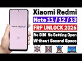 Redmi Note 11/12/13 HyperOS FRP Bypass Without PC |All Xiaomi Google Account Unlock (No SIM/Tools)