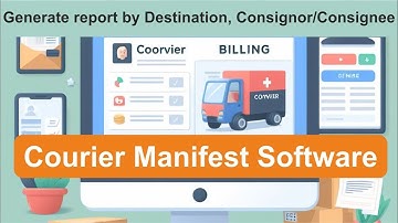 Courier/Carrier Manifest Management Software with Consignor/Consignee Statement
