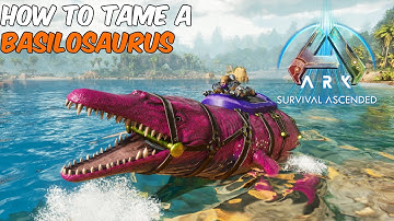 Hoe je een Basilosaurus temt in ARK Survival Ascended #arksurvivalascended #ark #basilosaurus