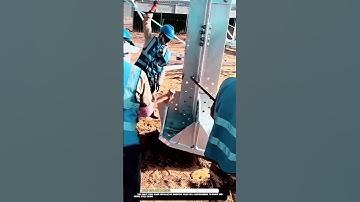 Heavy Steel Frame Installation Worktool Using Sledgehammer Safely