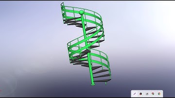 Spiral Staircase Design in SolidWorks