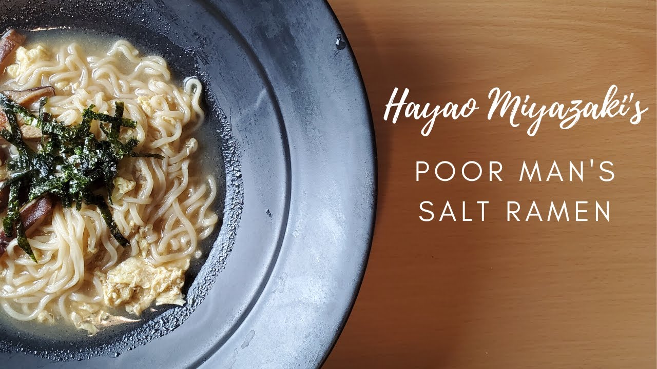Hayao Miyazaki's Poor Man's Salt Ramen ASMR 宮崎駿さんの貧乏塩ラーメンを作ってみた YouTube