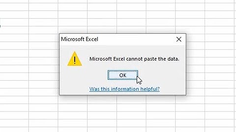How to Solve Microsoft excel cannot paste the data | Excel cannot paste data
