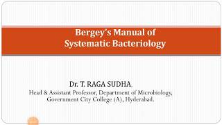 Bergey's Manual of Systematic Bacteriology