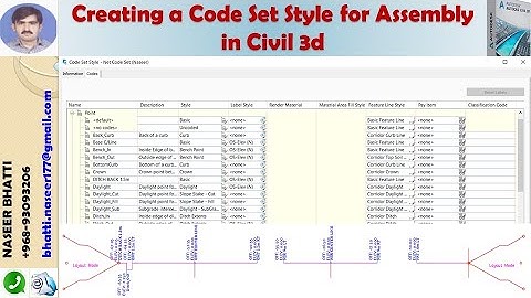Creating a Code Set Style for Assembly in Civil 3d | corridor code set style in Civil 3d | Code Set