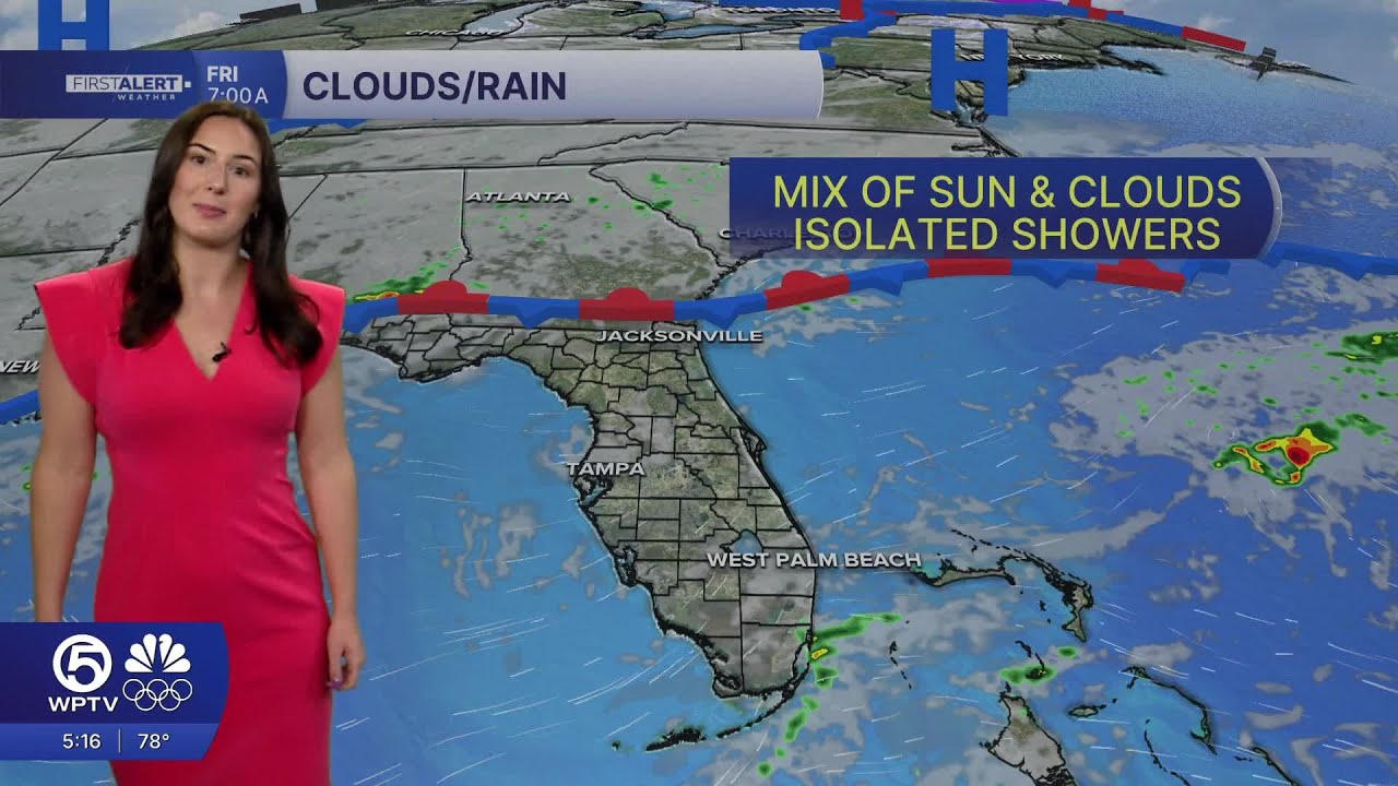 WPTV First Alert Weather Forecast for Evening of Thursday, Jan. 22