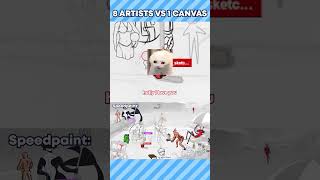this is what happens when 8 artists draw on the same canvas #shorts