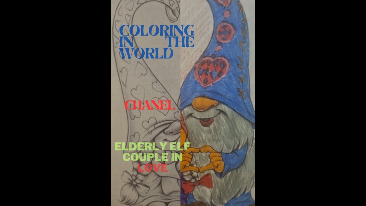 The Elderly Elf Couple in Love – Coloring for Kids 💕🧙‍♂️🧝‍♀️