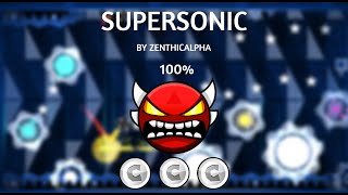 SUPERSONIC 100% ALL COINS by ZenthicAlpha (insane demon)