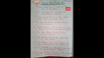 10 line sentence on Guru Nanak Dev Ji in English #shorts #essay #guru #nanak #jayanti 🙏🏻🙏🏻