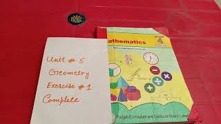 Class 4 Math Unit No. 6 Geometry exercise No. 1 complete