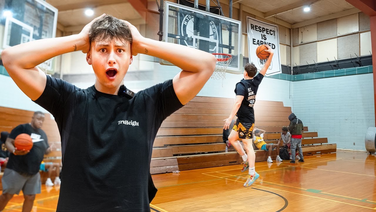 GRADY PLAYED IN A 8FT RIM TOURNAMENT..... - YouTube