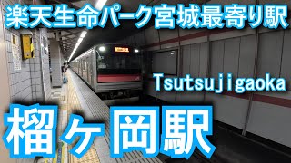 【楽天生命パーク宮城最寄り駅】榴ヶ岡駅 Tsutsujigaoka Station. JR East. Senseki Line