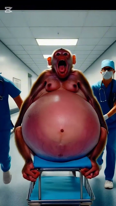 Part 2 | Kind doctors help of pregnant monkey in the operation #ai #monkeylover #shortsviral