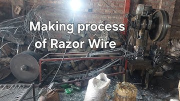 Making process of Razor Wire #razorwire #shorts #shortfeed #press #Machine