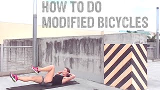 How to do MODIFIED BICYCLE to Get Flat Abs and a Strong Core