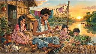 Life in a Floating Bamboo House In Bangladesh