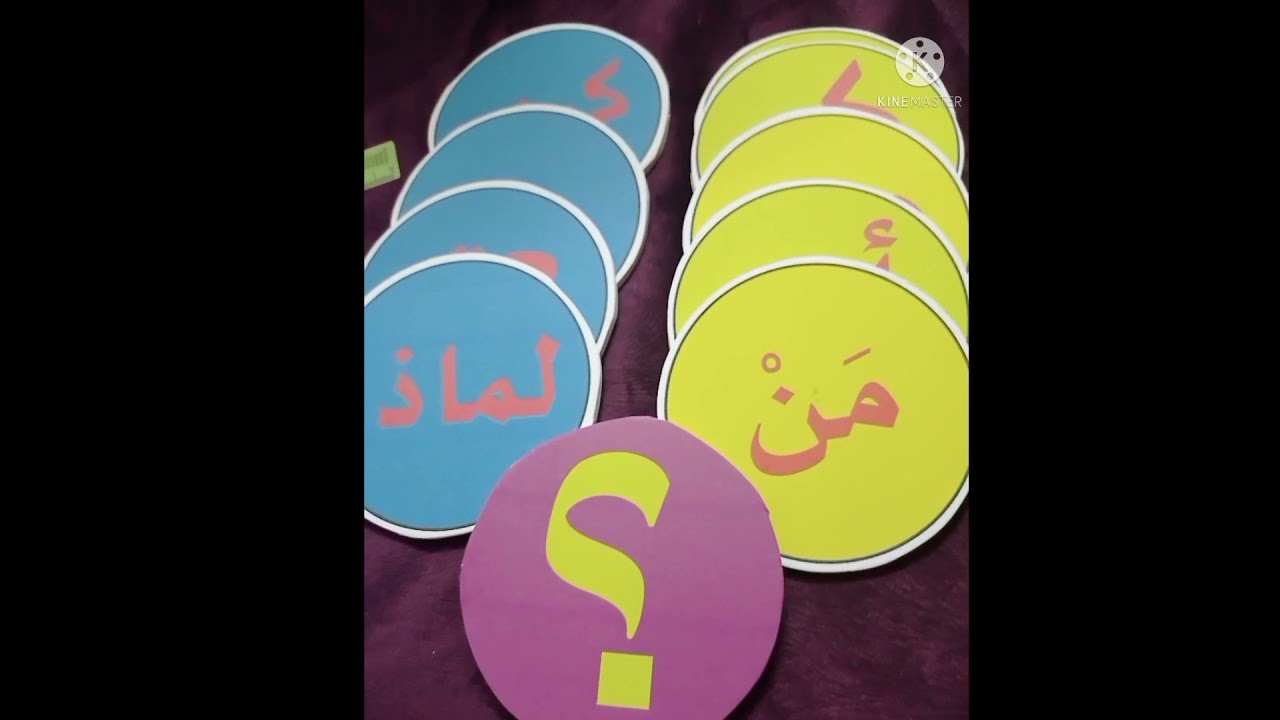 عمل لوحة تعليمية بعنوان أدوات الاستفهام 💙