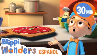 Blippi y Meekah hacen Pizza 🍕 | Caricaturas infantiles | Moonbug en Español - Blippi Wonders
