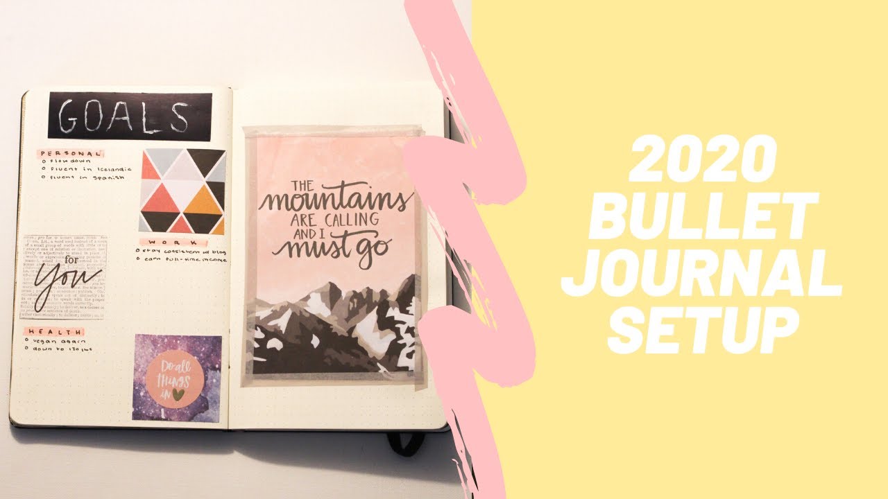 2020 Bullet Journal Setup How To Set Up A New Year Youtube