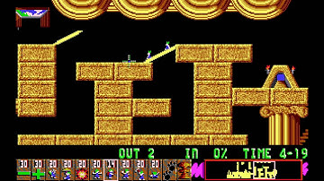 Lemmings - Fun Level 26: "Nightmare on Lem Street" (1991) [MS-DOS]