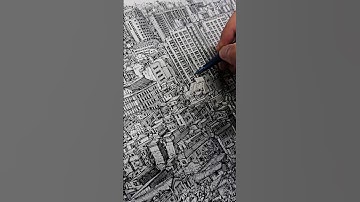 Sketching with Hongdian Fountain Pen (ASMR) #art #asmr #satisfying