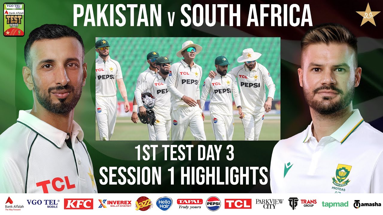 Session 1 Highlights | Pakistan vs South Africa Test Series 2025 | 1st Test Day 3 | PCB | M2R1U