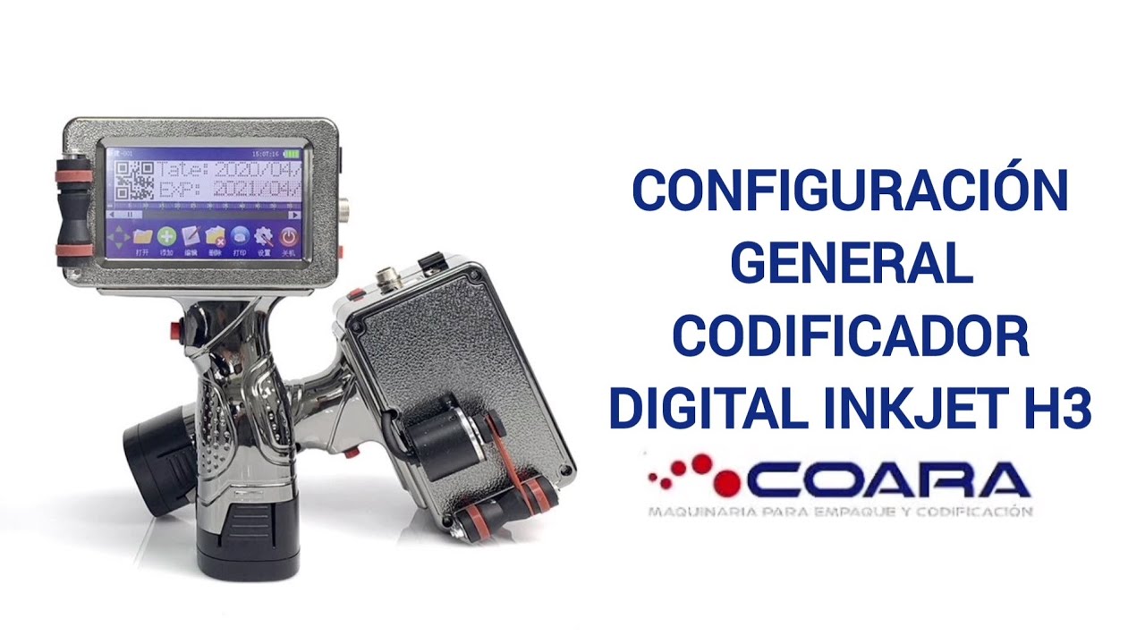 Como configurar un codificador digital inkjet H3 #coara - YouTube